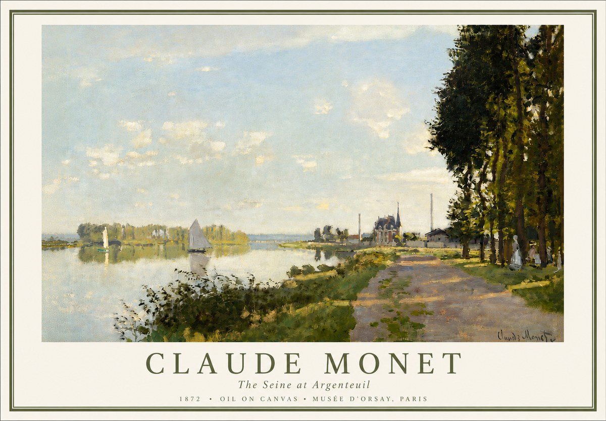 Monet The Seine at Argenteuil No3 - Juliste
