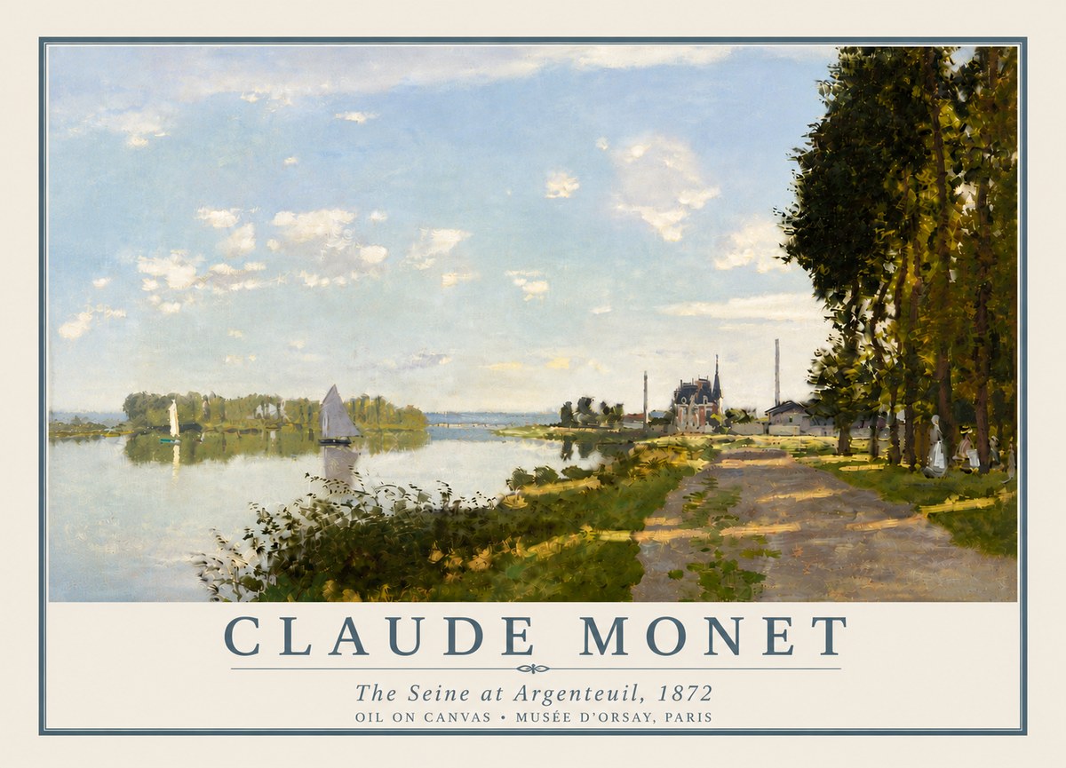 Monet The Seine at Argenteuil No5 - Juliste