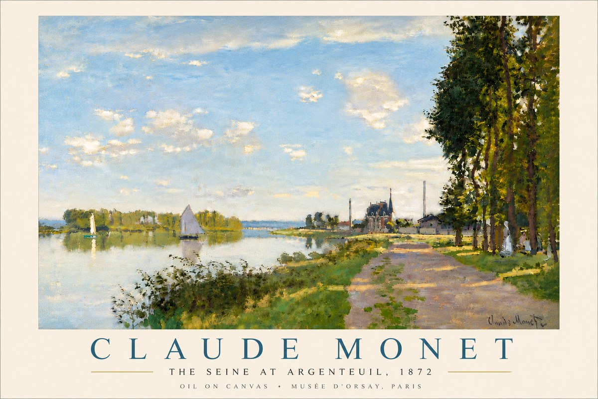 Monet The Seine at Argenteuil No6 - Juliste