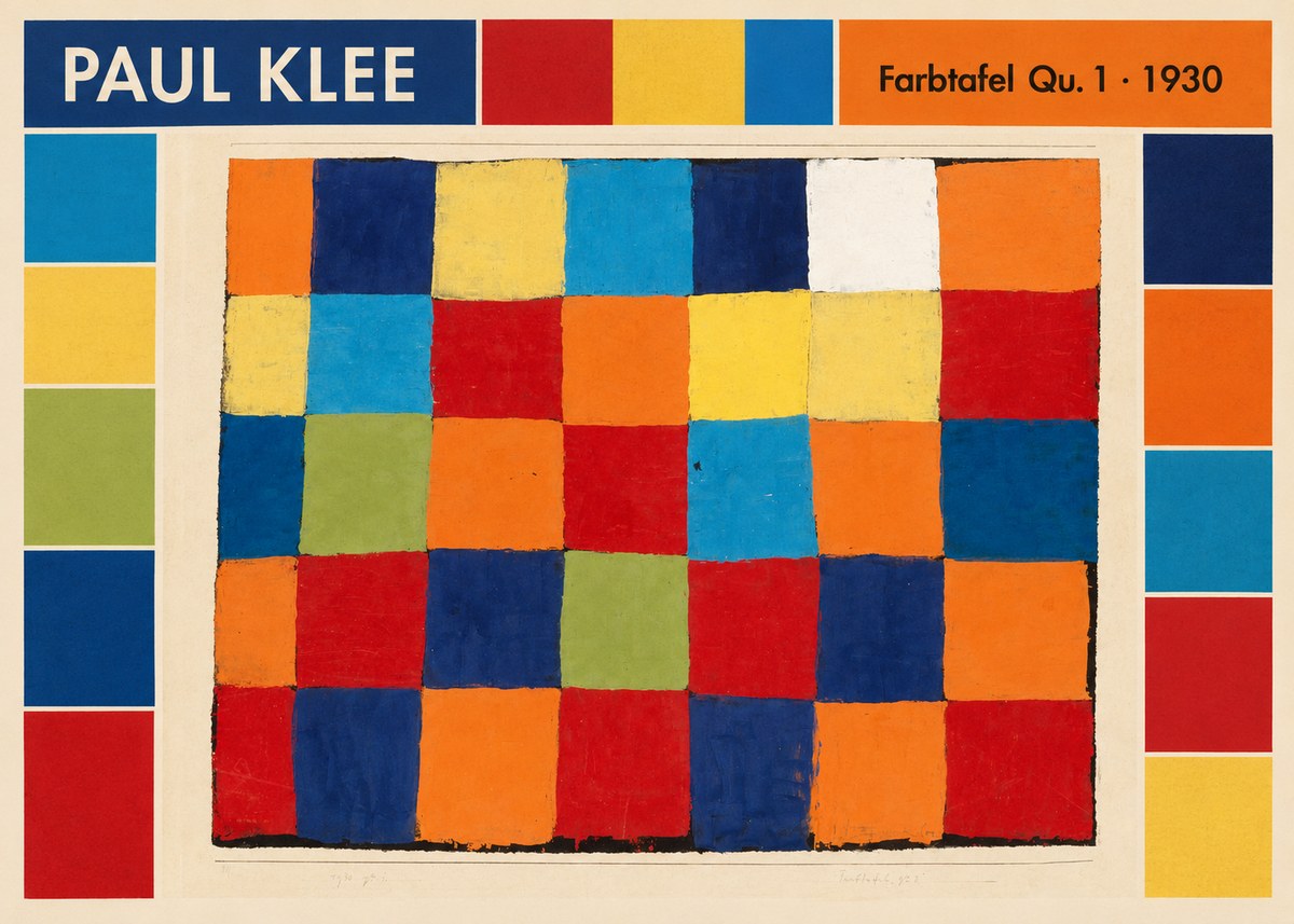 Paul Klee Farbetafel Qu 1 · 1930 No2 - Juliste