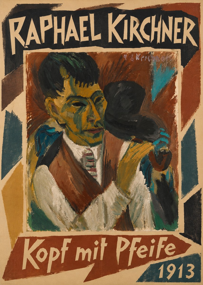 Raphael Kirchner Kopf Mit Pfeife No1 - Juliste