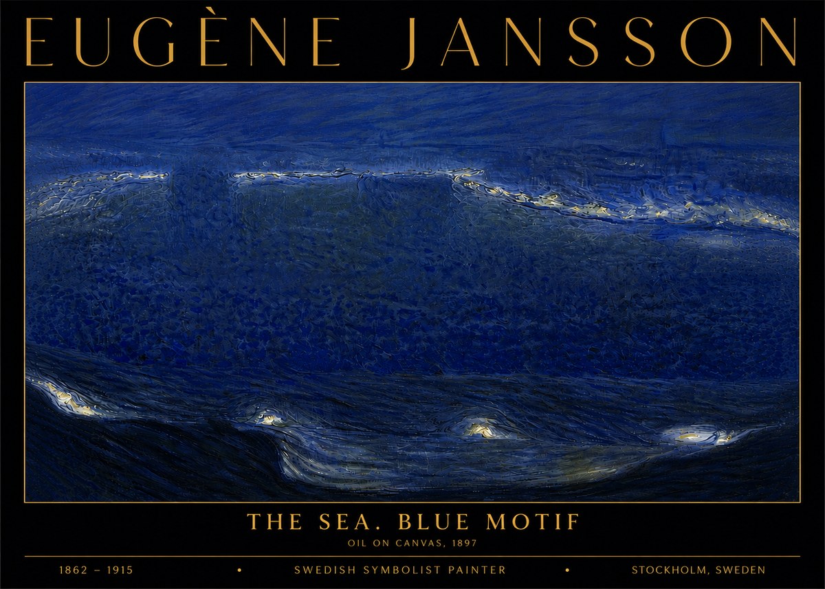 Eugène Jansson The Sea. Blue Motif No6 - Juliste