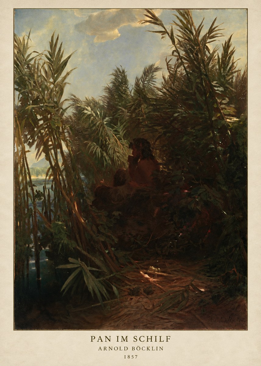 Arnold Böcklin Pan Im Schilf No2 - Juliste