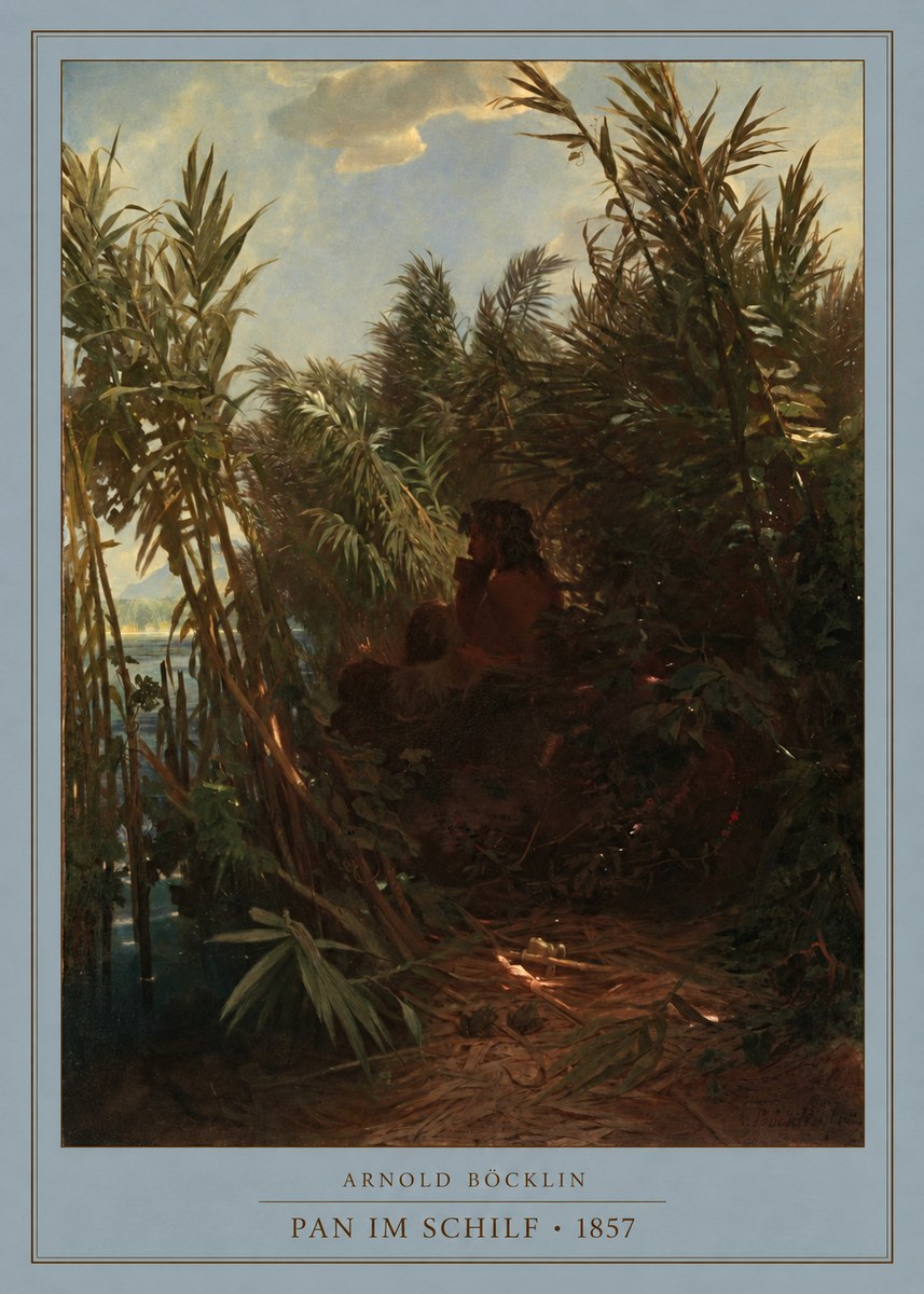 Arnold Böcklin Pan Im Schilf No4 - Juliste