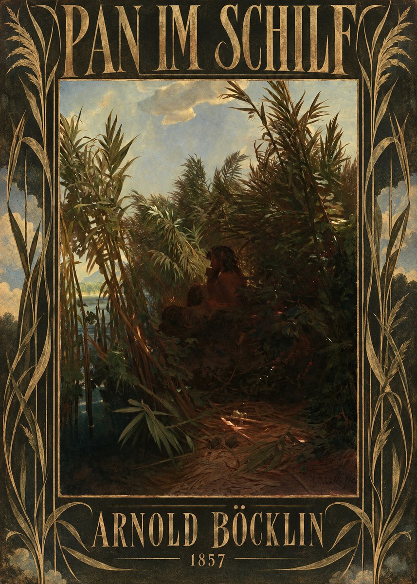 Arnold Böcklin Pan Im Schilf No5 - Juliste