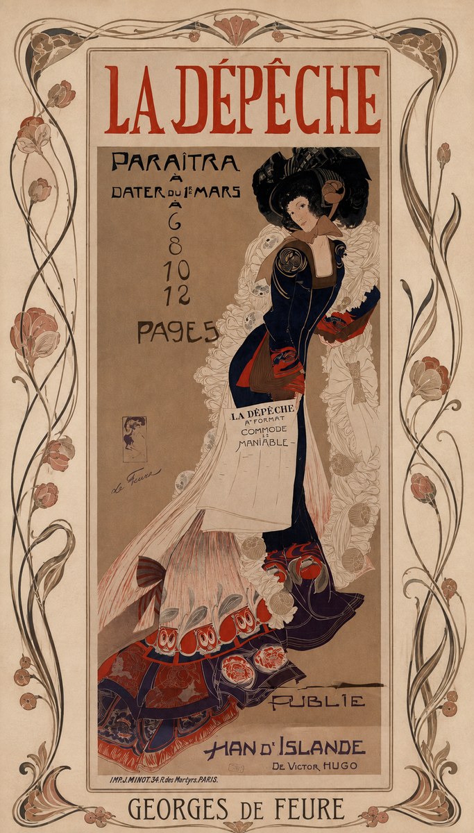 Georges de Feure La Dépêche - Han D'islande No1 - Juliste