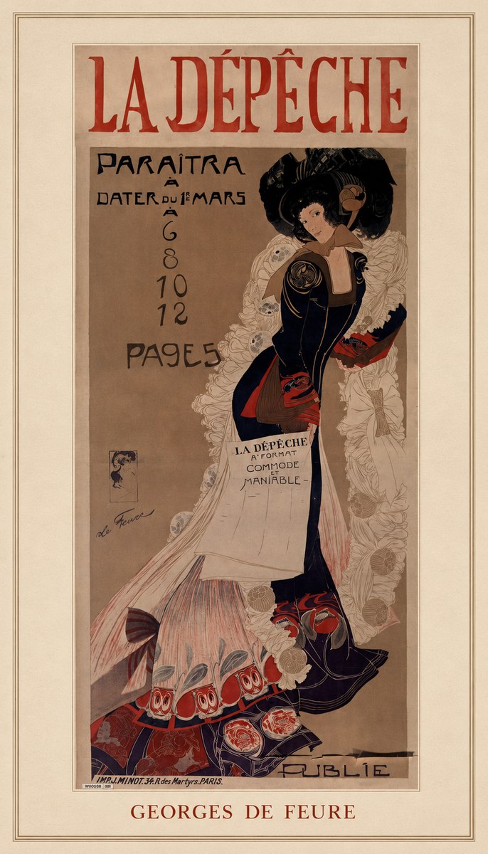 Georges de Feure La Dépêche - Han D'islande No3 - Juliste