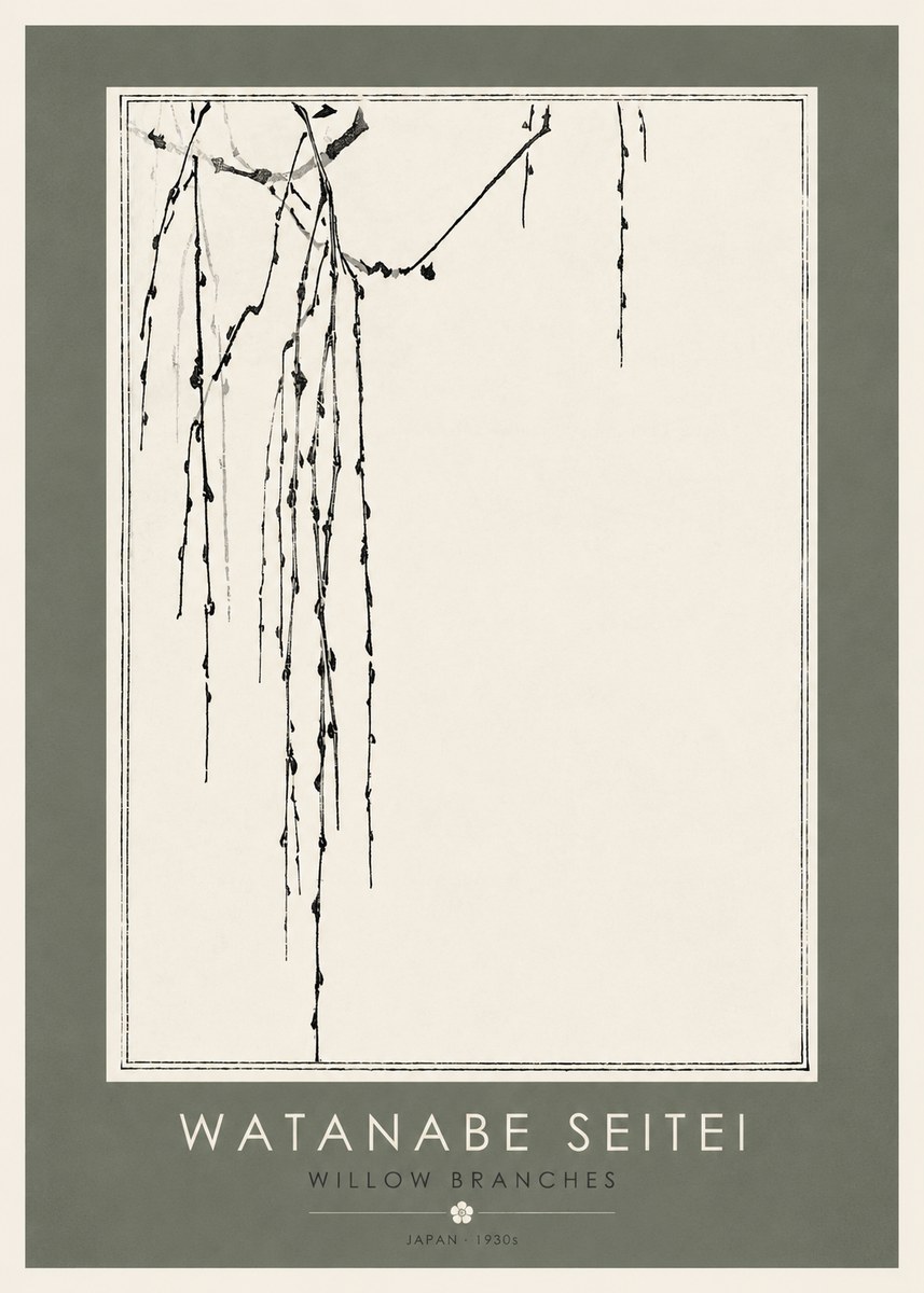Watanabe Seitei Willow Branches I No2 - Juliste
