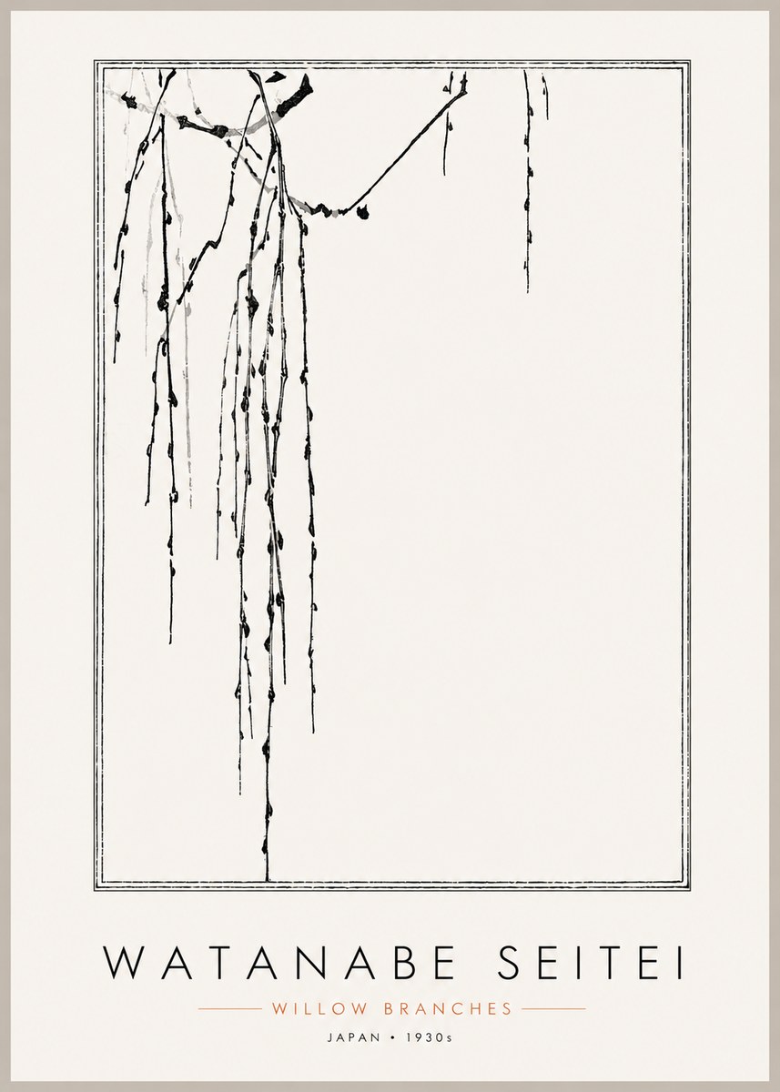 Watanabe Seitei Willow Branches I No3 - Juliste