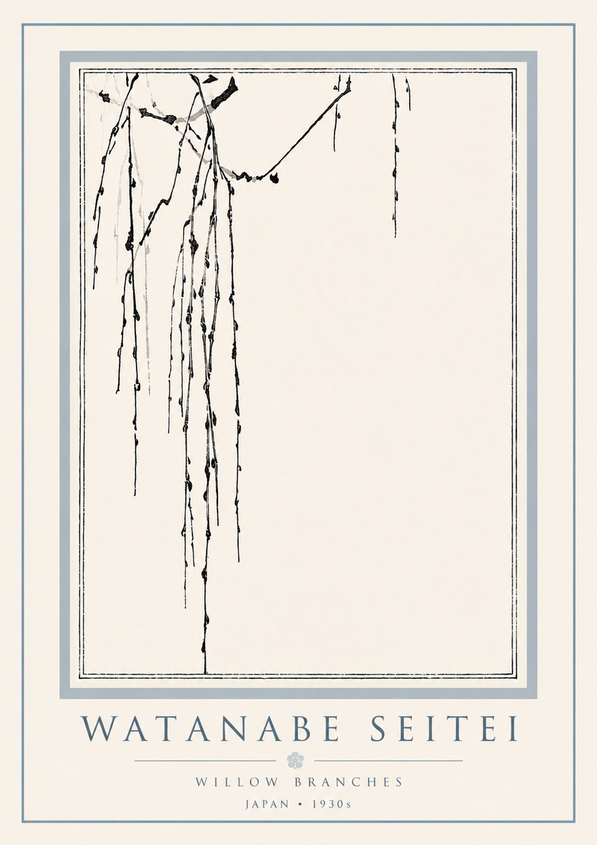 Watanabe Seitei Willow Branches I No6 - Juliste