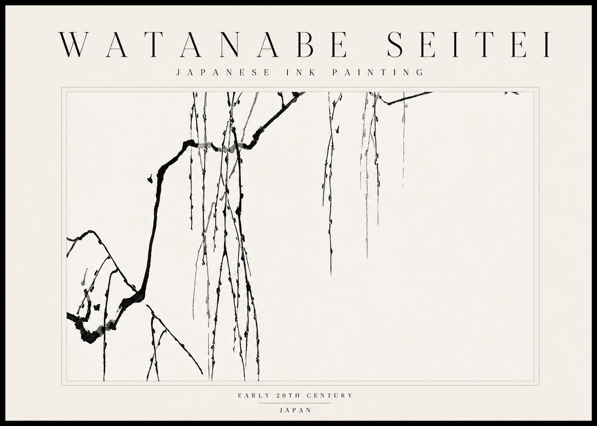 Watanabe Seitei Willow Branches II No3 - Juliste