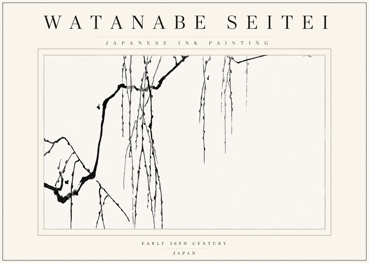 Watanabe Seitei Willow Branches II No5 - Juliste