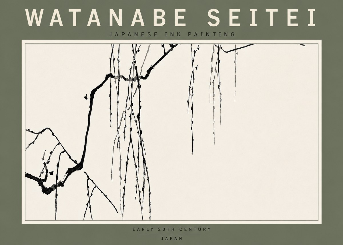 Watanabe Seitei Willow Branches II No6 - Juliste
