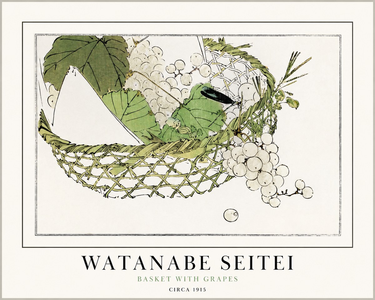 Watanabe Seitei Basket with Grapes No1 - Juliste