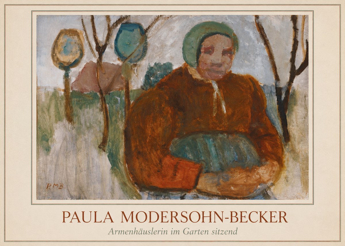 Paula Modersohn-Becker Armenhäuslerin Im Garten Sitzend No3 - Juliste