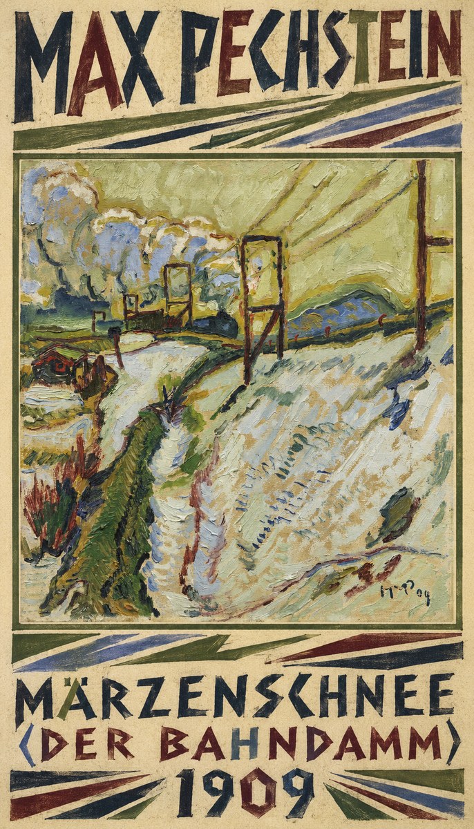 Max Pechstein Märzenschnee (Der Bahndamm) 1909 No1 - Juliste