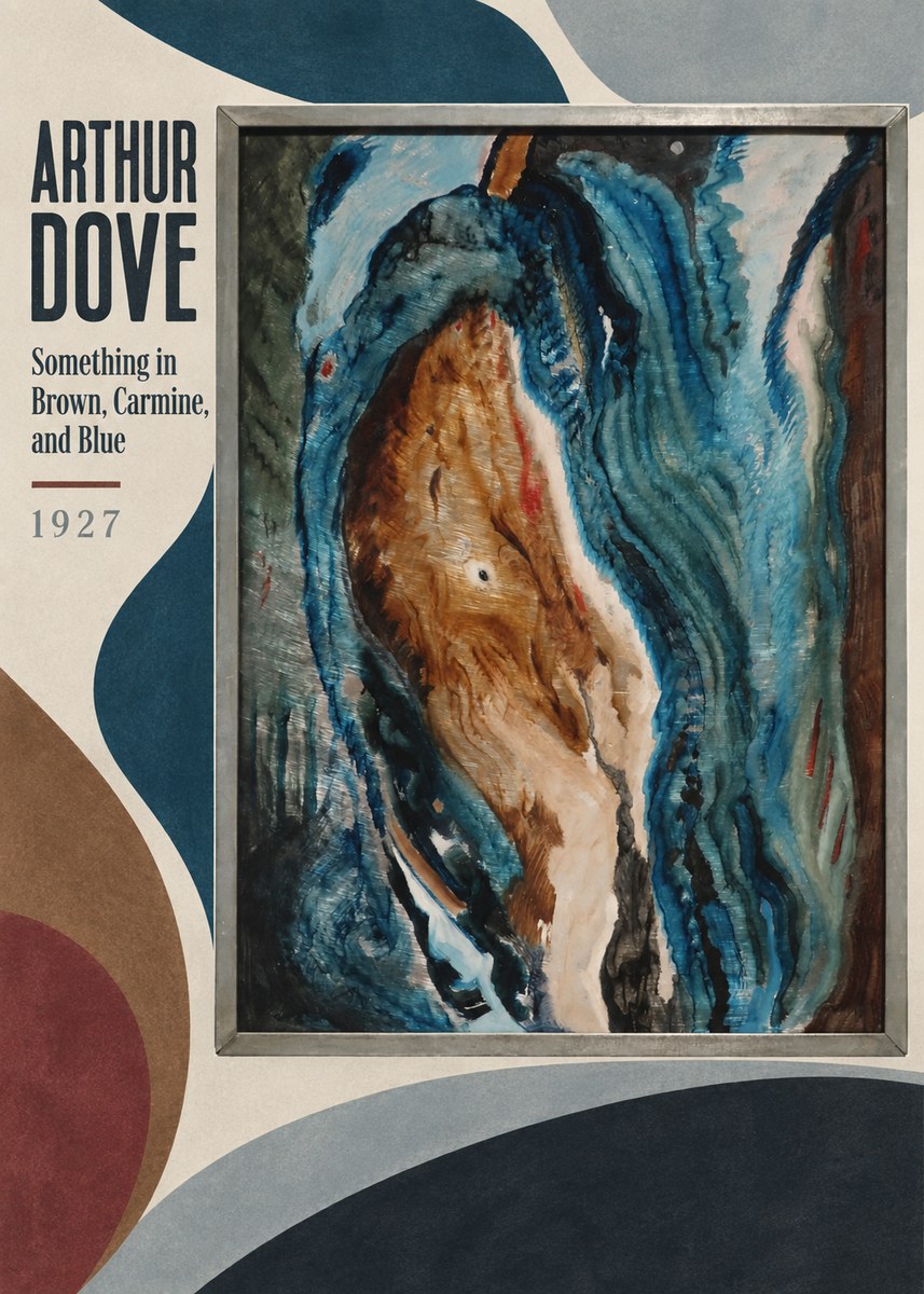 Arthur Dove Something in Brown, Carmine, and Blue No2 - Juliste