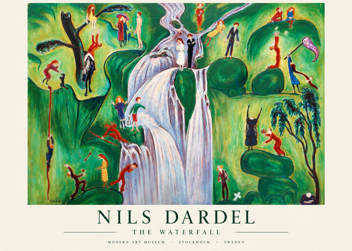 Nils Dardel The Waterfall No1 - Juliste