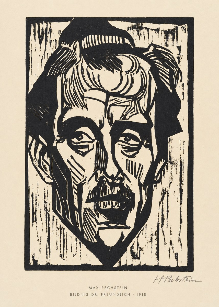 Max Pechstein Bildnis Dr. Freundlich • 1918 No5 - Juliste