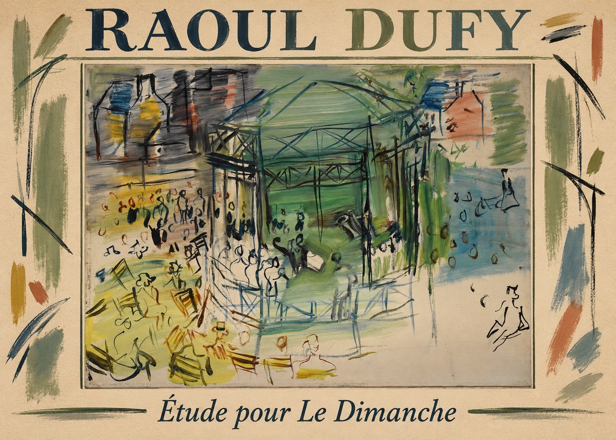 Raoul Dufy Étude Pour Le Dimanche No1 - Juliste