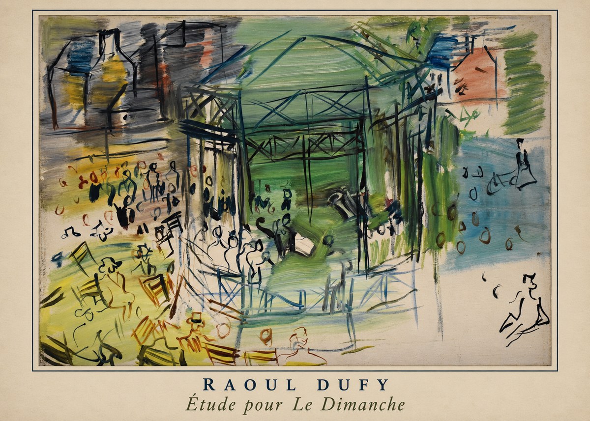 Raoul Dufy Étude Pour Le Dimanche No4 - Juliste