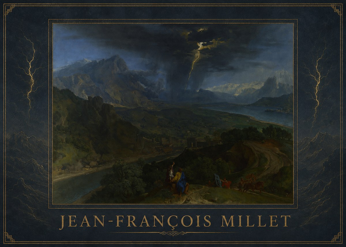 Jean-François Millet The Thunderbolt No1 - Juliste