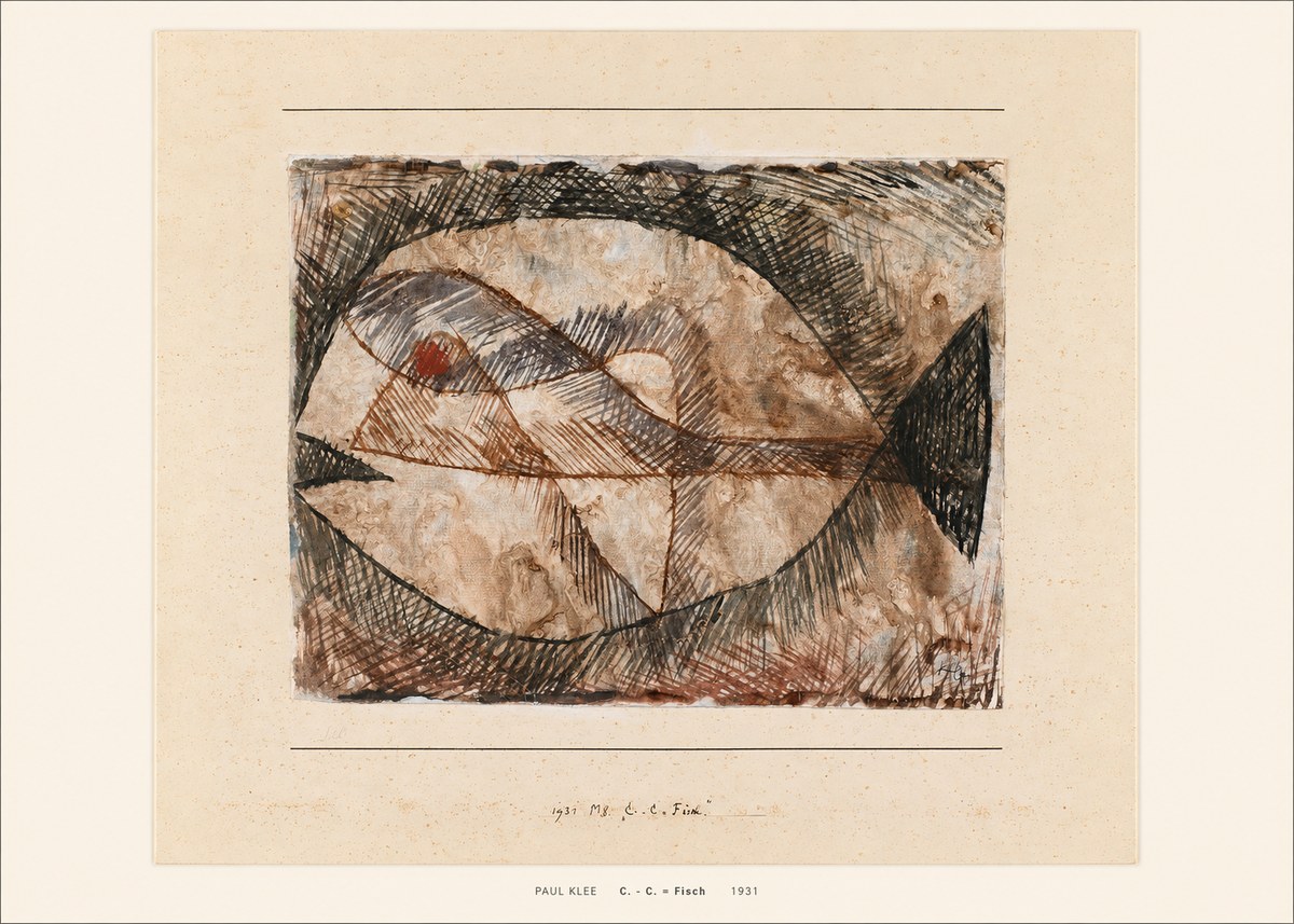 Paul Klee C. - C. = Fisch No5 - Juliste