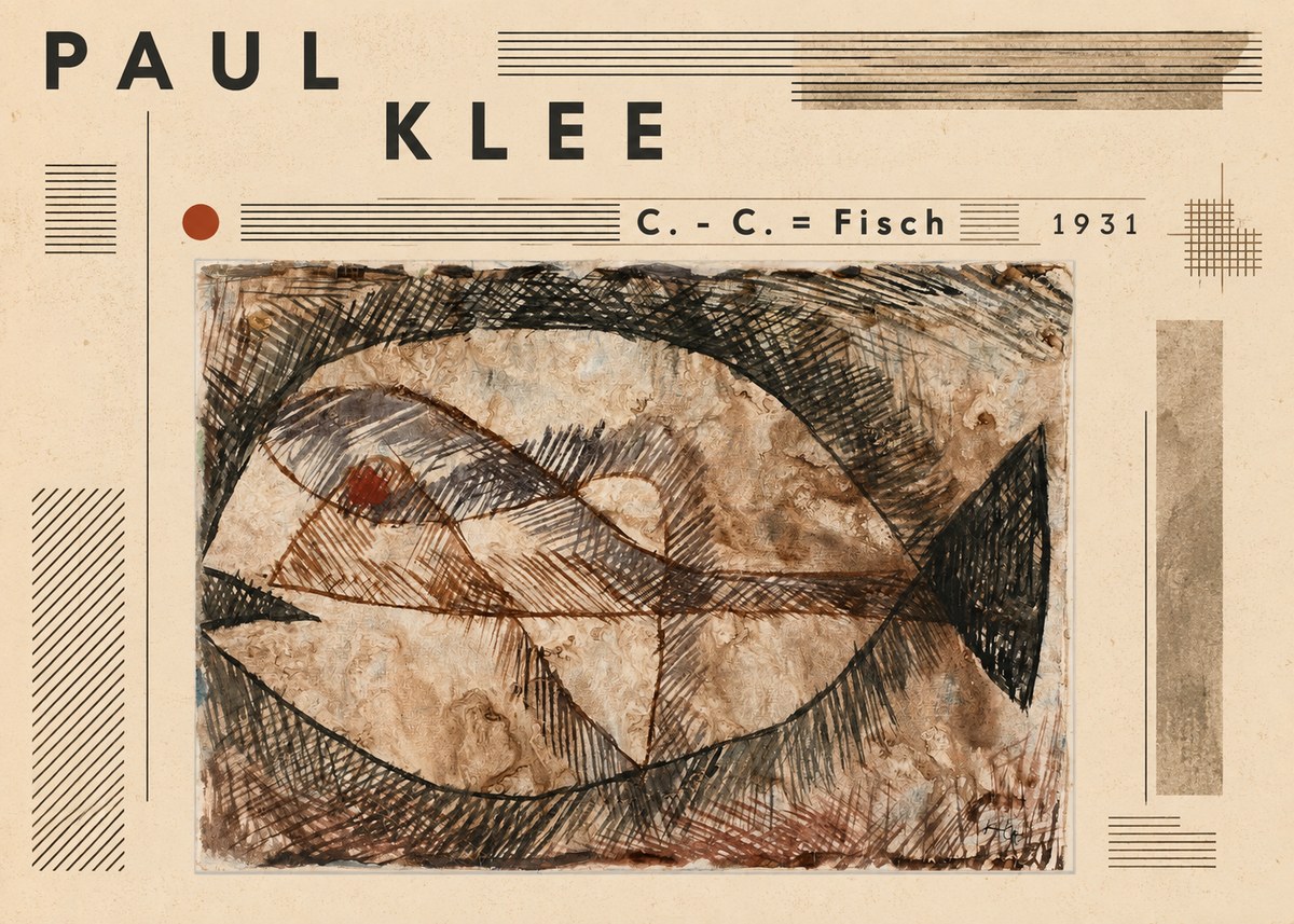 Paul Klee C. - C. = Fisch No6 - Juliste