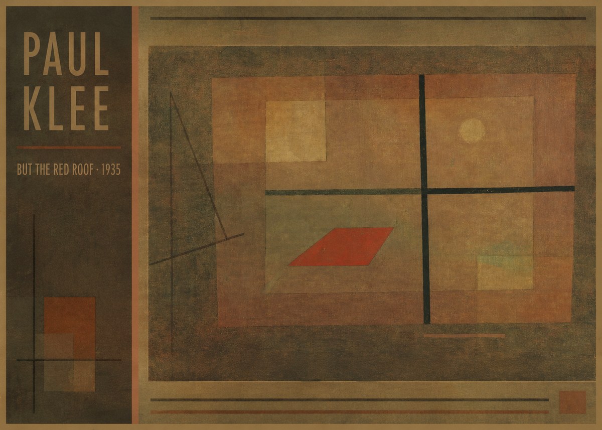 Paul Klee But the Red Roof No2 - Juliste