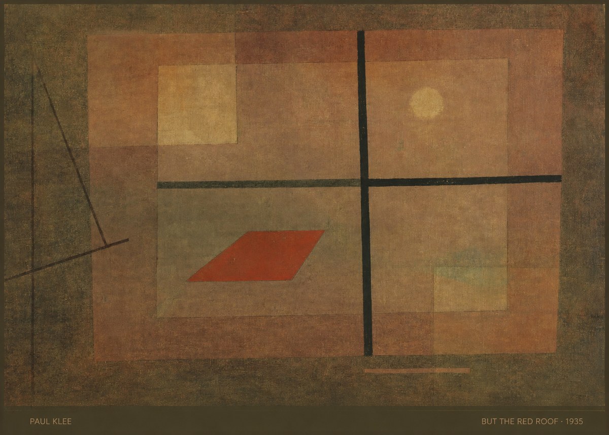 Paul Klee But the Red Roof No5 - Juliste