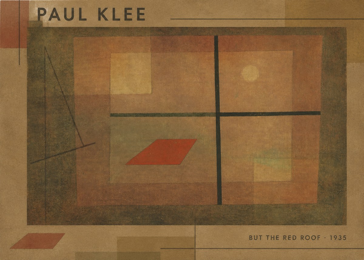 Paul Klee But the Red Roof No6 - Juliste