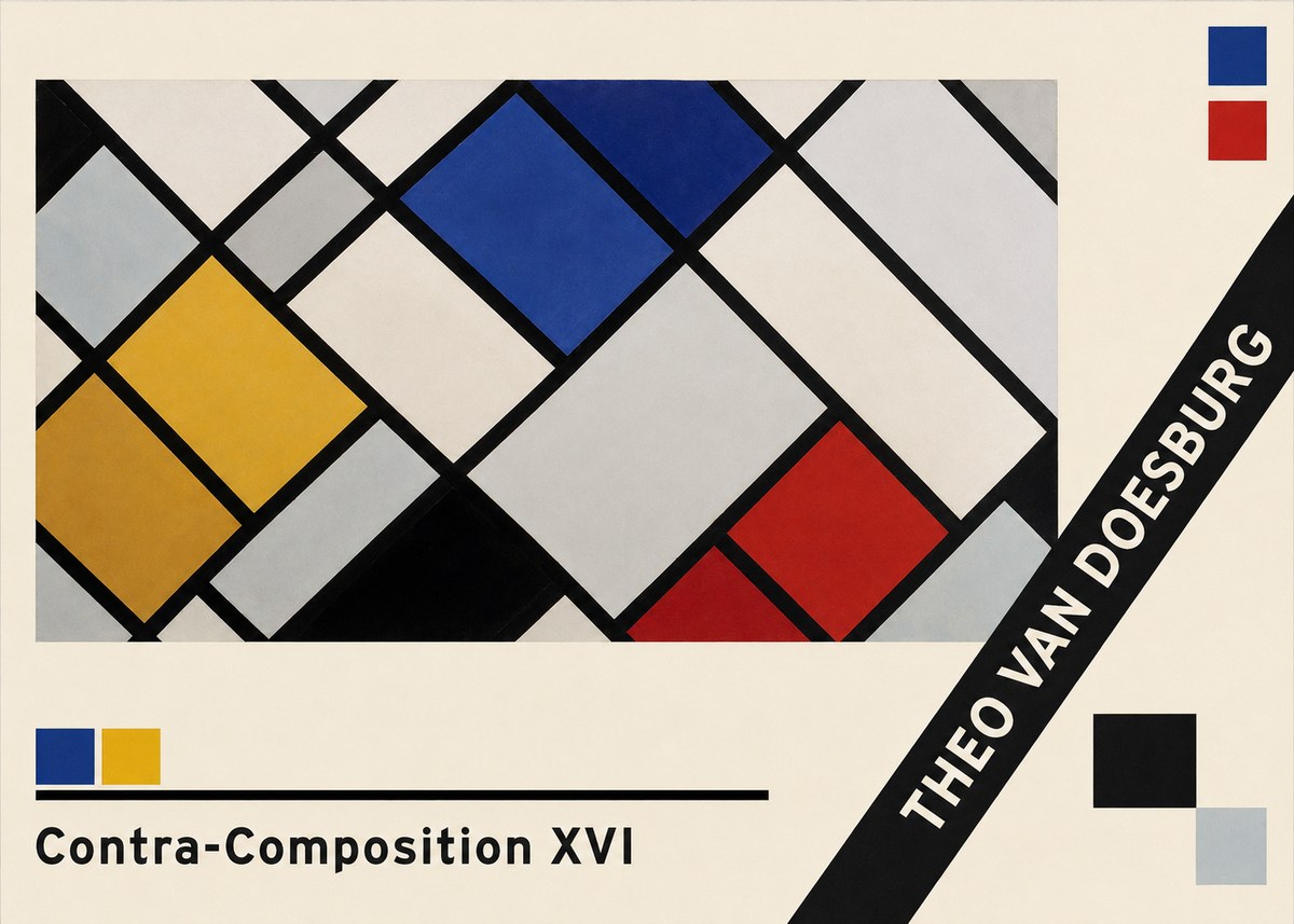 Theo van Doesburg Contra-composition Xvi No5 - Juliste