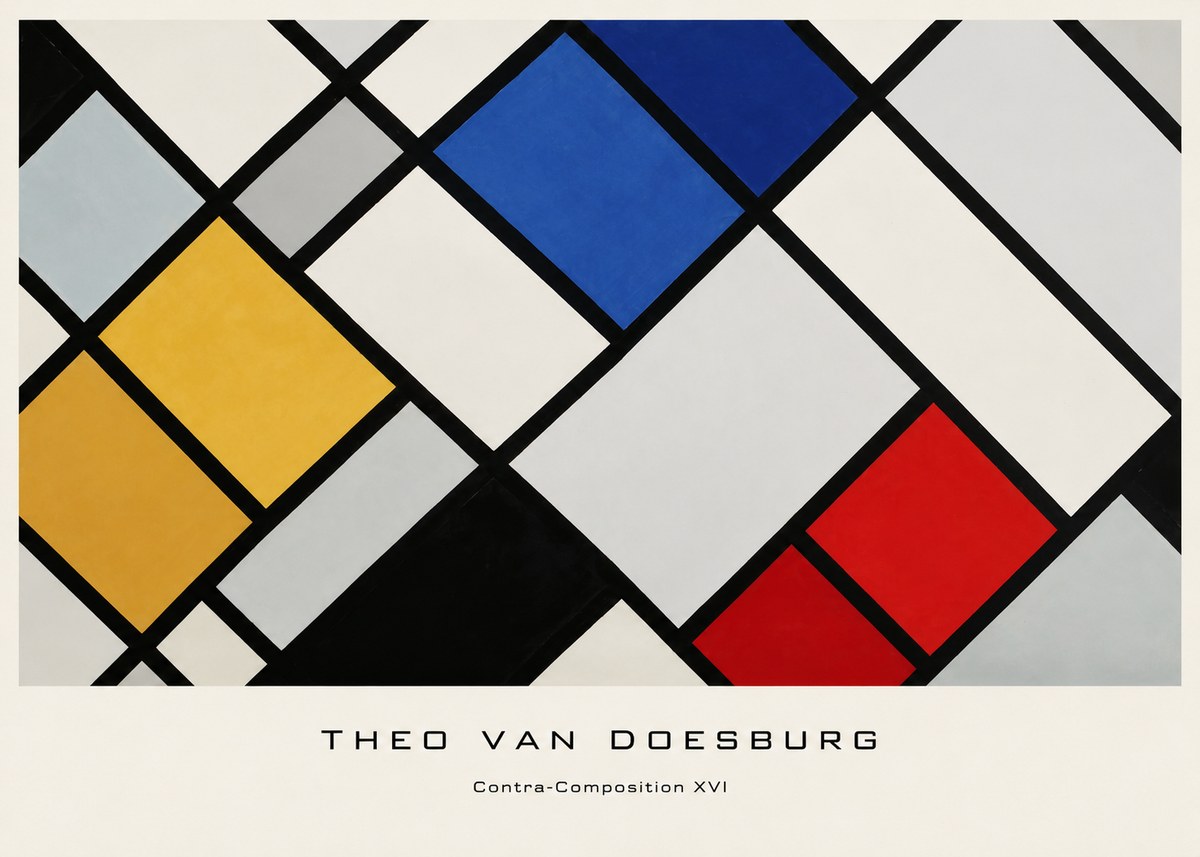 Theo van Doesburg Contra-composition Xvi No6 - Juliste