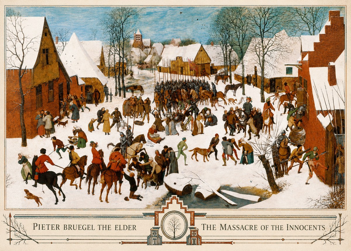 Pieter Bruegel The Massacre of the Innocents No3 - Juliste