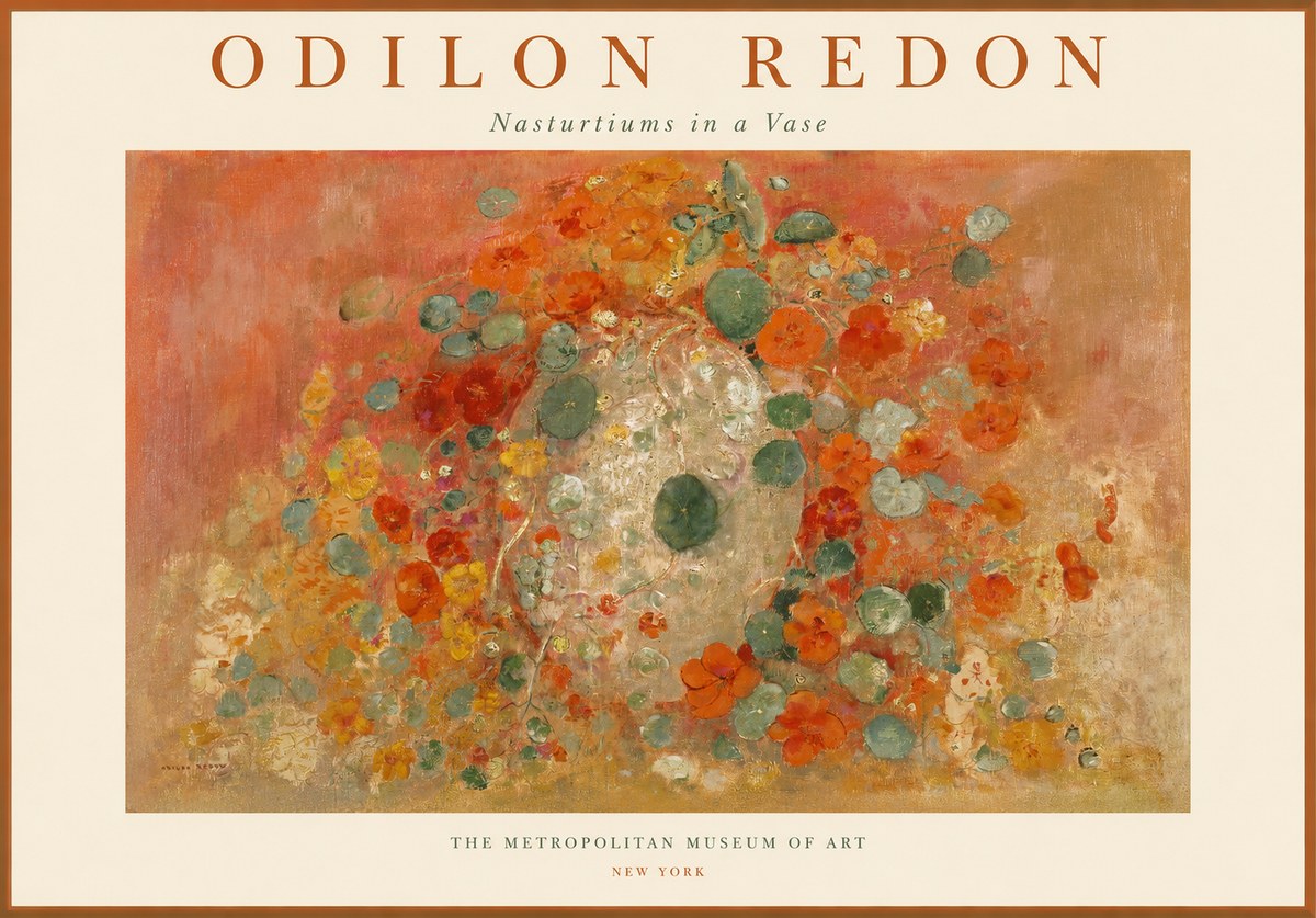 Odilon Redon Nasturtiums in a Vase No1 - Juliste