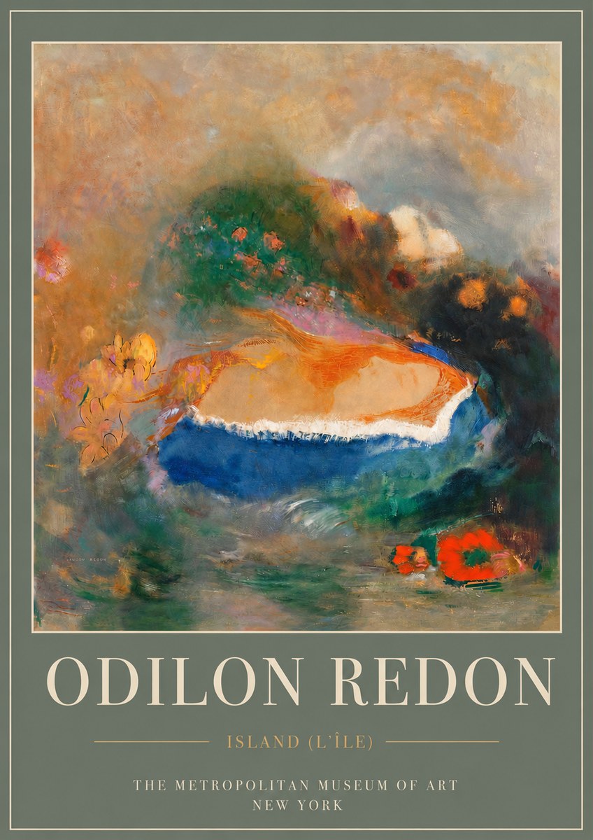 Odilon Redon Island (L'île) No4 - Juliste