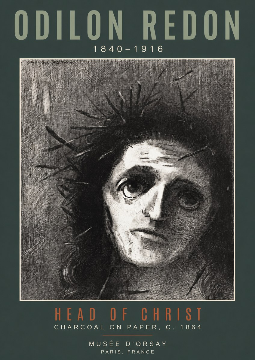 Odilon Redon Head of Christ I No2 - Juliste