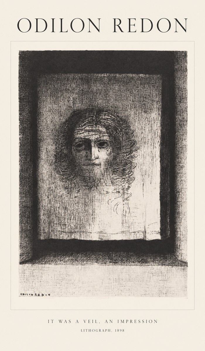 Odilon Redon It Was a Veil, an Impression No1 - Juliste