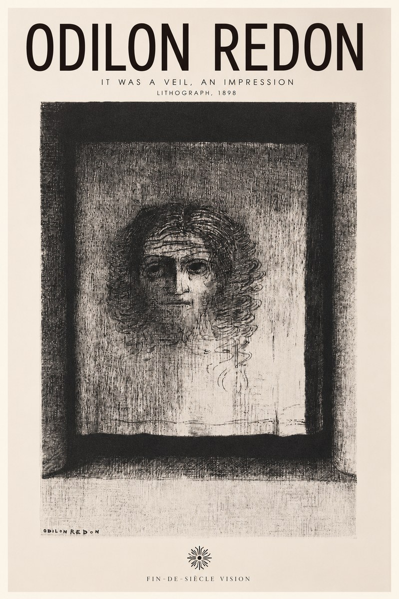 Odilon Redon It Was a Veil, an Impression No2 - Juliste