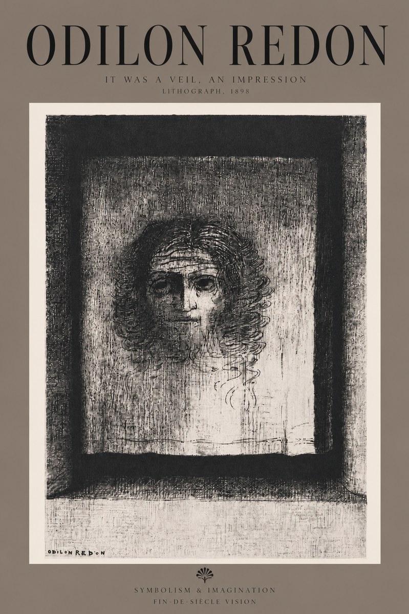 Odilon Redon It Was a Veil, an Impression No4 - Juliste