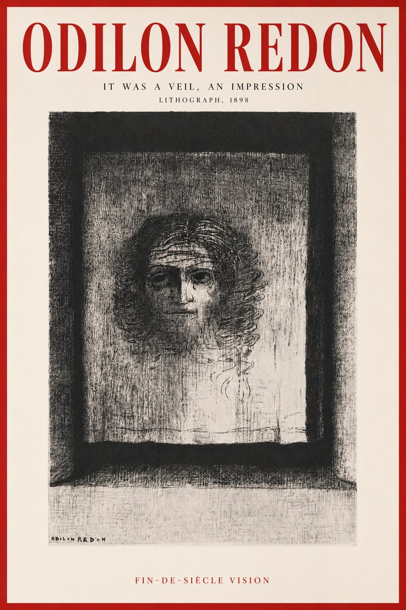Odilon Redon It Was a Veil, an Impression No5 - Juliste