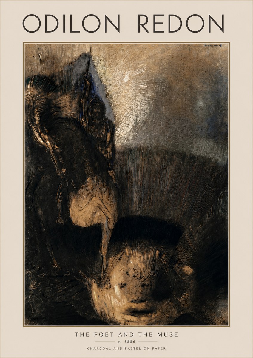 Odilon Redon The Poet and the Muse No4 - Juliste