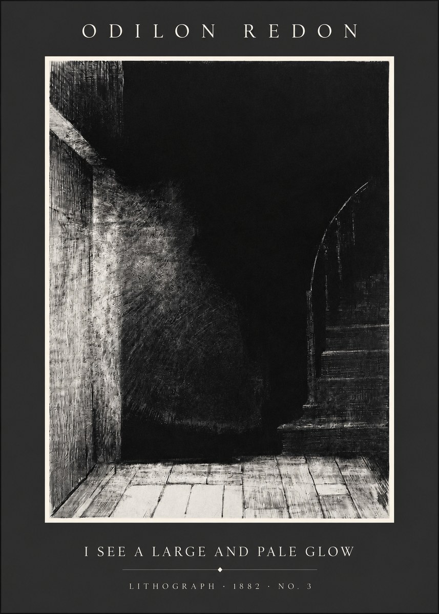Odilon Redon I See a Large and Pale Glow No2 - Juliste