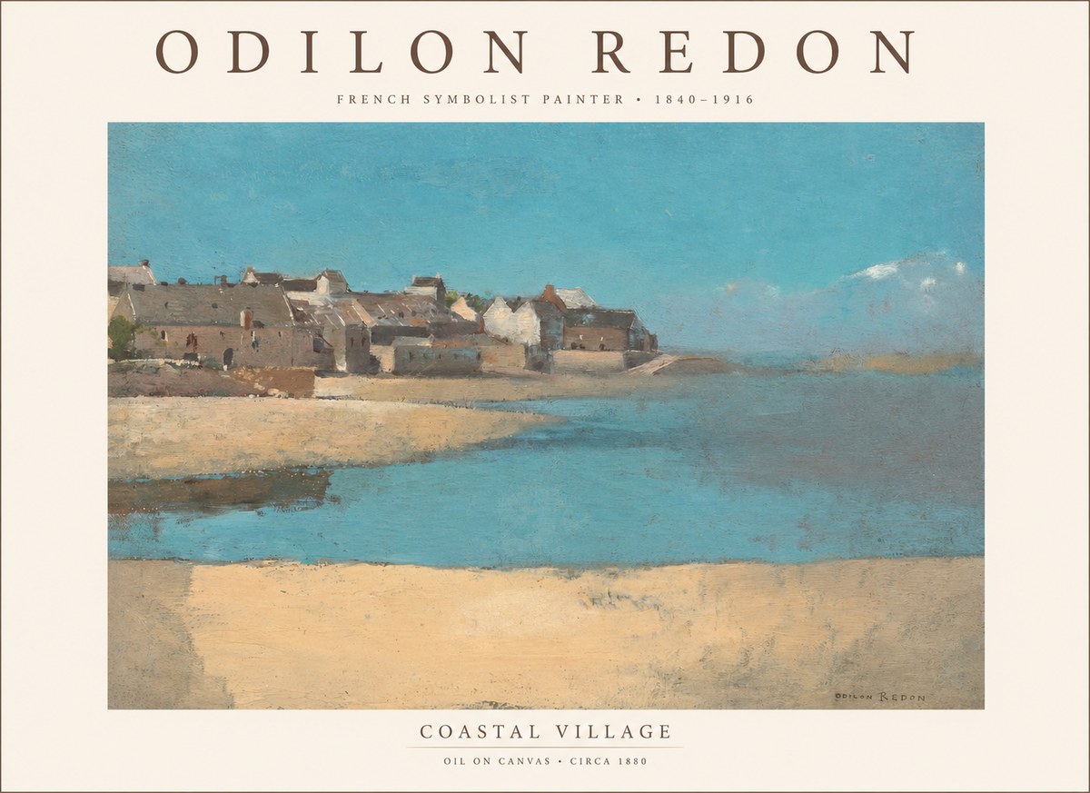 Odilon Redon Coastal Village No1 - Juliste