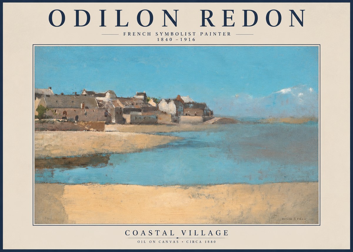 Odilon Redon Coastal Village No4 - Juliste