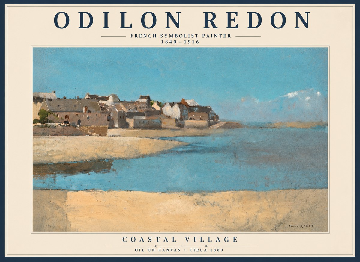Odilon Redon Coastal Village No6 - Juliste