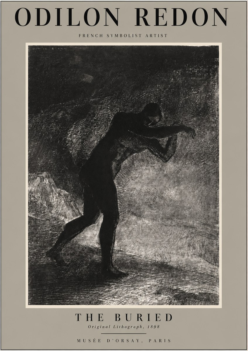 Odilon Redon The Buried No2 - Juliste