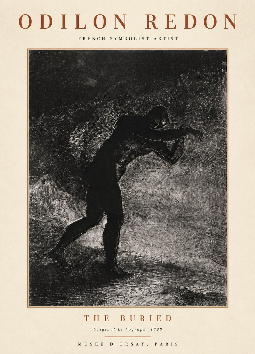 Odilon Redon The Buried No4 - Juliste