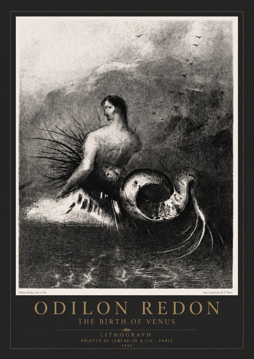 Odilon Redon The Birth of Venus No4 - Juliste