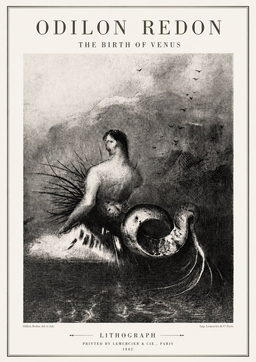 Odilon Redon The Birth of Venus No5 - Juliste
